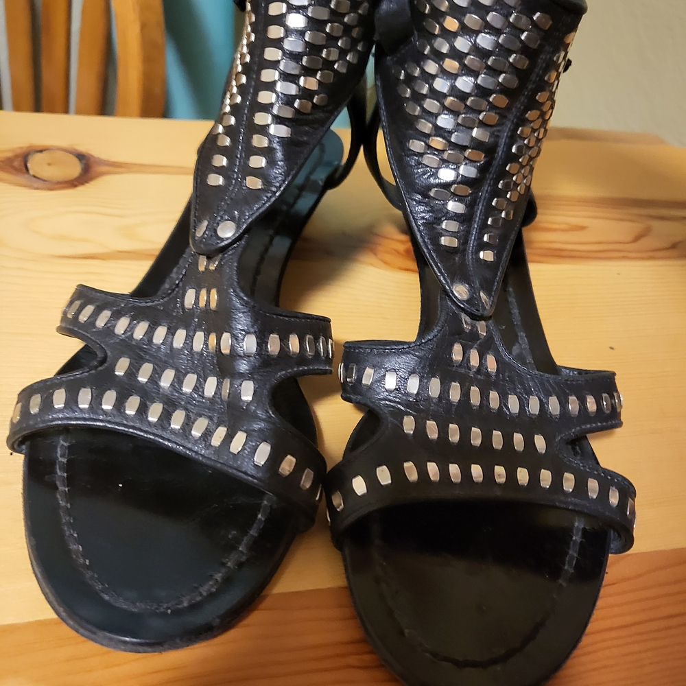 Sigerson Morrison Black Studded Sandals